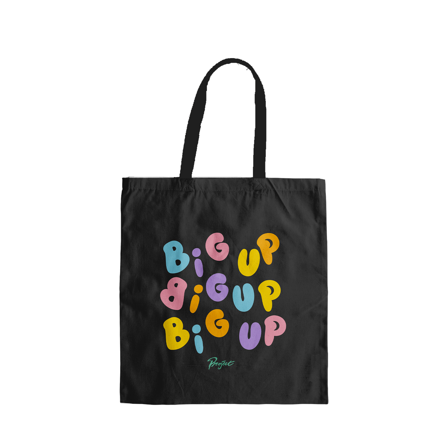 TOTEBAG NOIR "BIG UP COLORS"