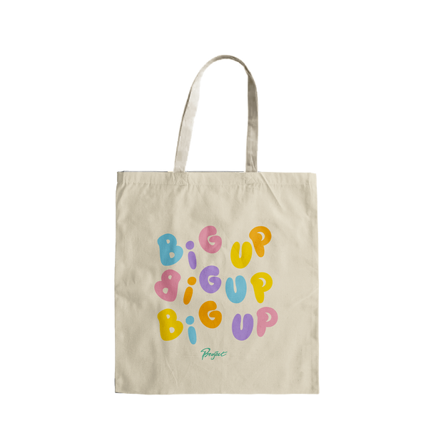 TOTEBAG NATURAL "BIG UP COLORS"