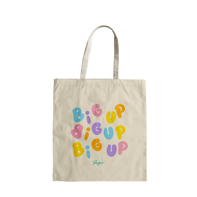 TOTEBAG NATURAL "BIG UP COLORS"
