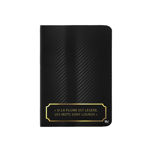 CARNET DE NOTES NOIR "MEL"