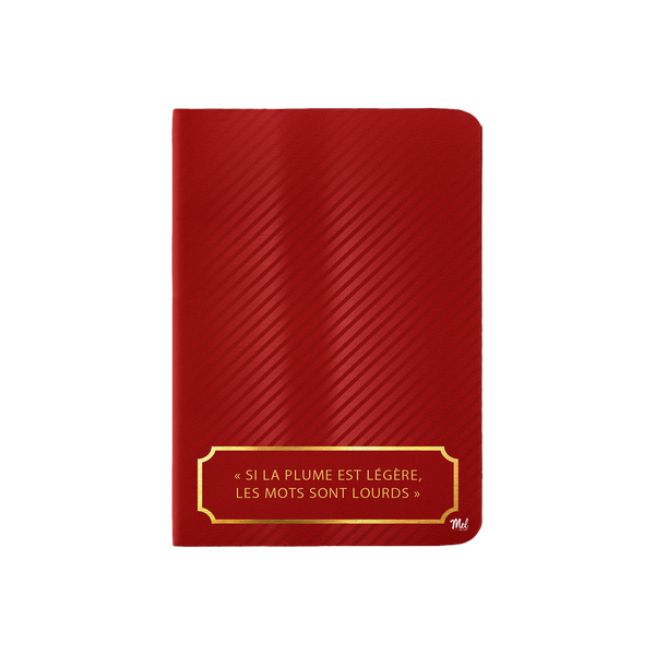 CARNET DE NOTES ROUGE "MEL"